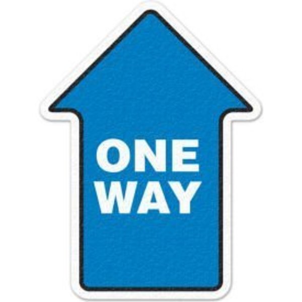 Top Tape And Label One Way Arrow, Vinyl Floor Sign, 17'' Long FS1022V